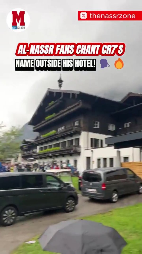 利雅得奏效在奥地利集训，球迷采集在栈房外大叫C罗