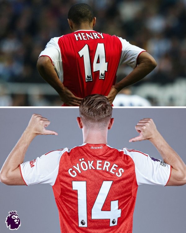 传说号码🌟阿森纳历任14号：亨利&小老虎&好意思羊羊，约克雷斯接棒