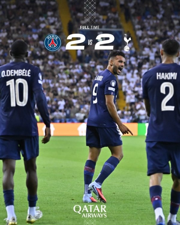 巴黎vs热刺点球大战：范德文、特尔计划罚丢，维蒂尼亚小碎步失点