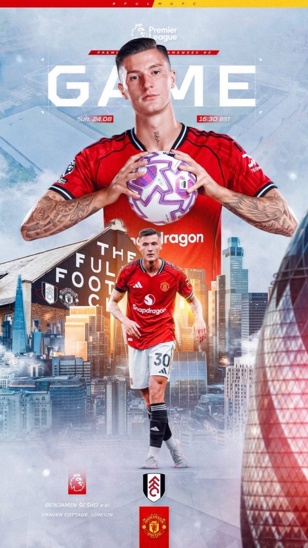 期待英超首球！舍什科社媒晒个东谈主海报，预热对阵富勒姆比赛