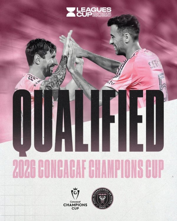 进定约杯决赛！官方：迈阿密海外得到下赛季中北好意思冠军杯经历