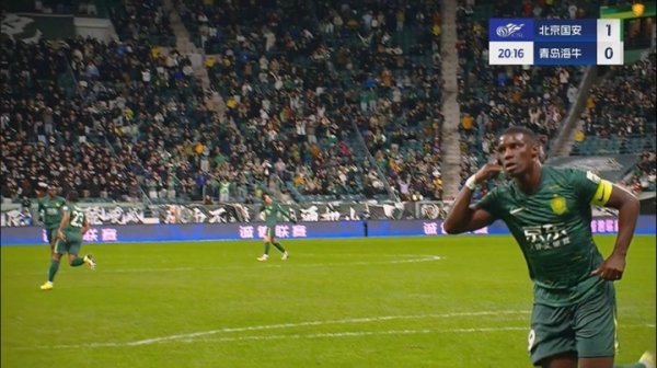 联赛第22球！达万直塞助攻，法比奥抢射破门，国安1-0跳动海牛！