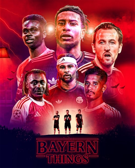 联动怪奇物语！拜仁发布客战阿森纳海报：伦敦演出毛骨悚然对决